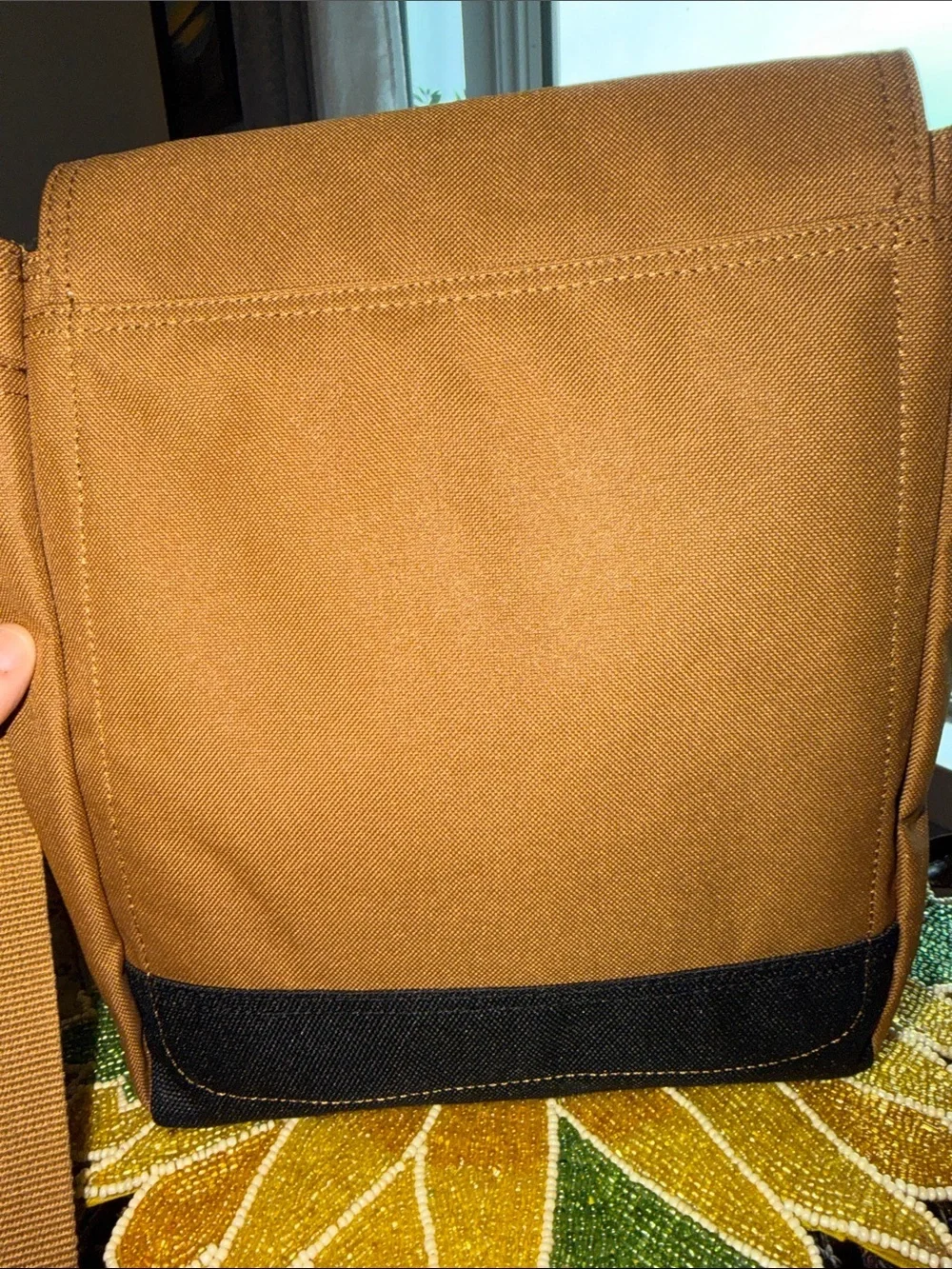 Carhartt Tan and Black Canvas Messenger Bag